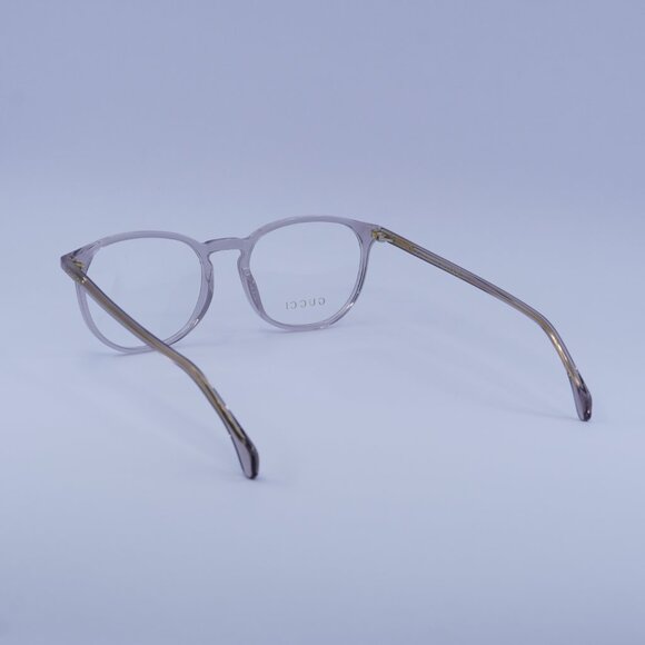 Gucci GG0551O 019 Eyeglasses Transparent Grey 55mm Square Frame - Picture 9 of 12